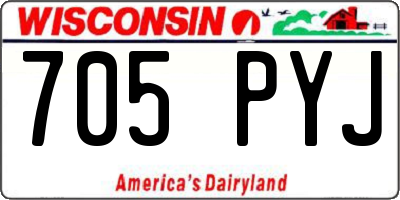 WI license plate 705PYJ