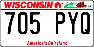 WI license plate 705PYQ