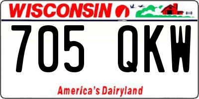 WI license plate 705QKW