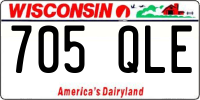 WI license plate 705QLE