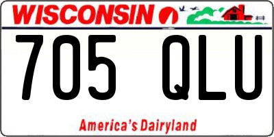 WI license plate 705QLU