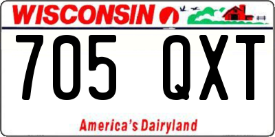 WI license plate 705QXT