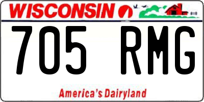 WI license plate 705RMG
