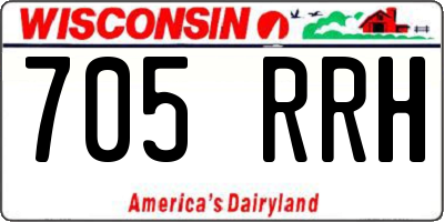 WI license plate 705RRH