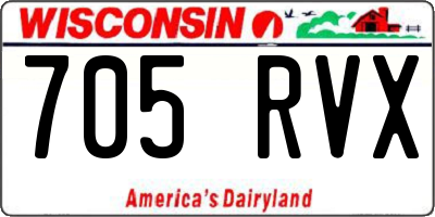 WI license plate 705RVX