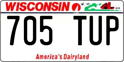 WI license plate 705TUP