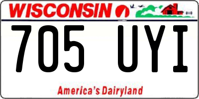 WI license plate 705UYI