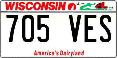 WI license plate 705VES