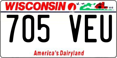 WI license plate 705VEU