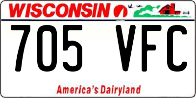 WI license plate 705VFC