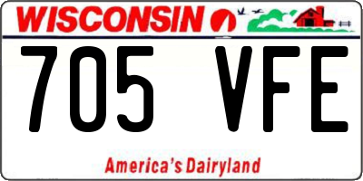 WI license plate 705VFE