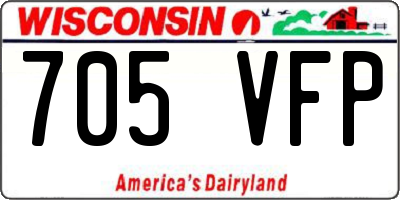 WI license plate 705VFP