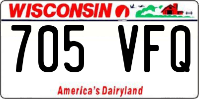 WI license plate 705VFQ