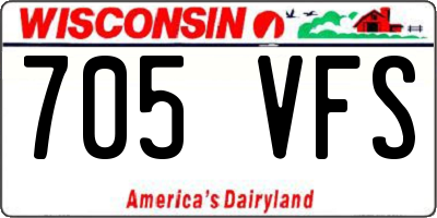 WI license plate 705VFS
