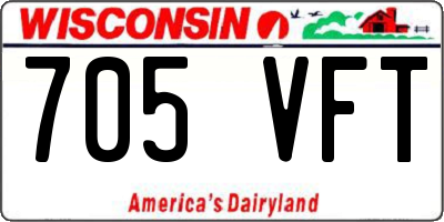 WI license plate 705VFT