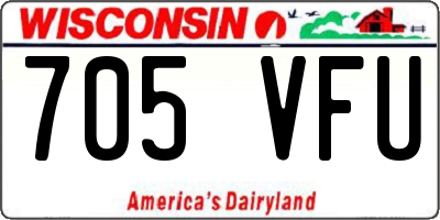 WI license plate 705VFU