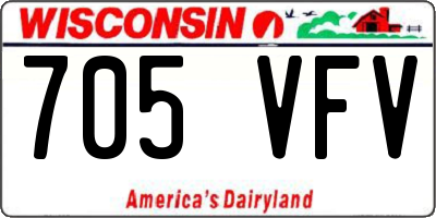 WI license plate 705VFV