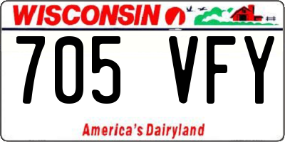 WI license plate 705VFY