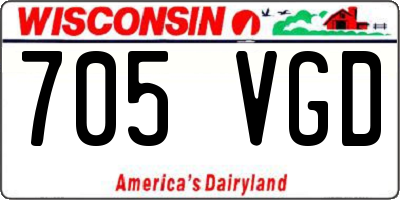 WI license plate 705VGD