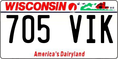 WI license plate 705VIK