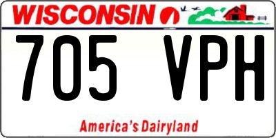 WI license plate 705VPH