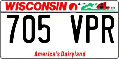 WI license plate 705VPR