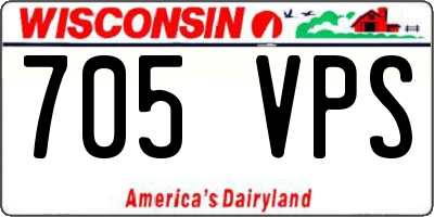 WI license plate 705VPS