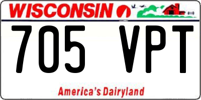 WI license plate 705VPT