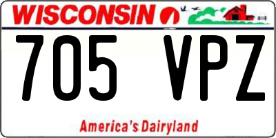 WI license plate 705VPZ