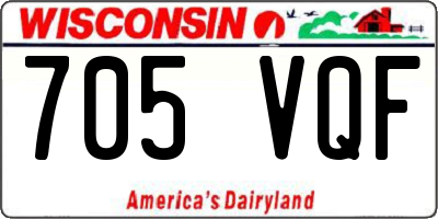 WI license plate 705VQF