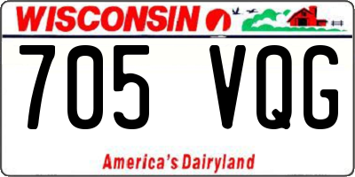 WI license plate 705VQG
