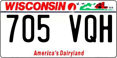 WI license plate 705VQH