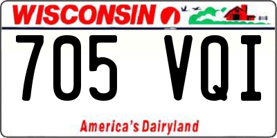 WI license plate 705VQI