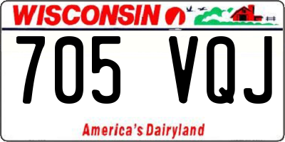 WI license plate 705VQJ