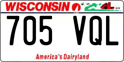 WI license plate 705VQL