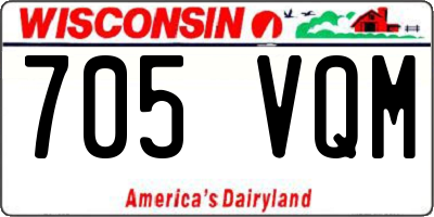 WI license plate 705VQM