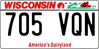 WI license plate 705VQN