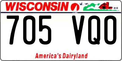 WI license plate 705VQO