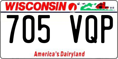 WI license plate 705VQP
