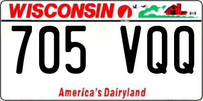 WI license plate 705VQQ