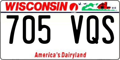 WI license plate 705VQS