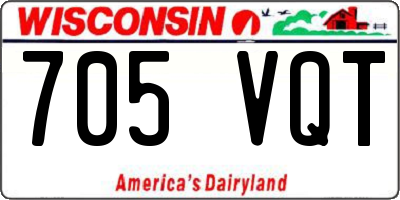 WI license plate 705VQT