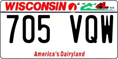 WI license plate 705VQW