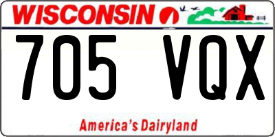 WI license plate 705VQX