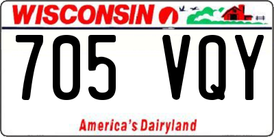 WI license plate 705VQY