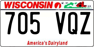 WI license plate 705VQZ