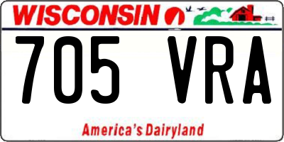 WI license plate 705VRA