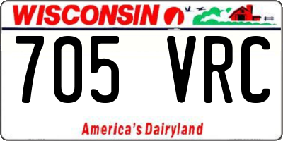 WI license plate 705VRC