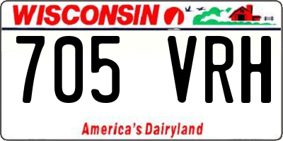 WI license plate 705VRH