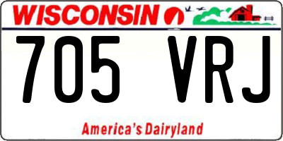 WI license plate 705VRJ